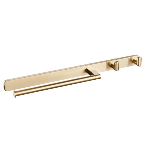 Asti Towel Ring and Double Hook Brushed Brass- 52.441