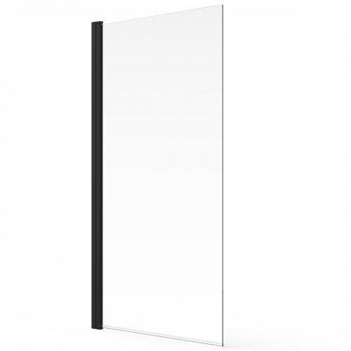 Aqualux 6mm Square Bathscreen Black 1500x900 