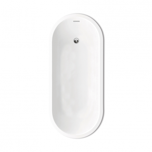 Freestanding Modern Slipper Thin Edge Single Ended Bath 1660 mm - Arruba by Synergy