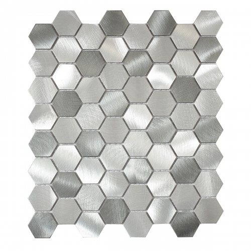 Alpha Silver 24.5 x 28.3cm Mosaic Tile