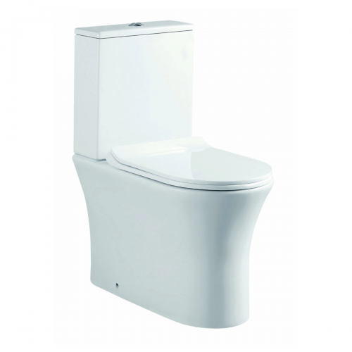 Comfort Height Rimless Fully Back to Wall Toilet with Cyclone Flush & Soft Close Seat - Empire By Voda Design