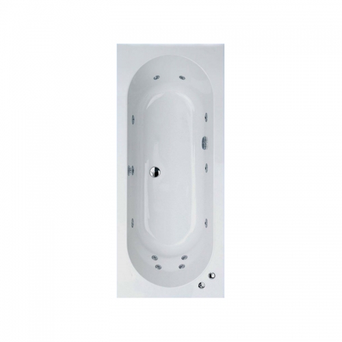 Cascade 1700 x 750mm Double Ended Bath with Whirlpool System A