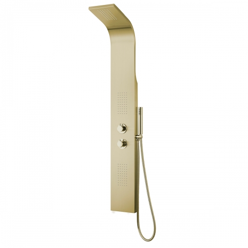 Voda Design Orta Shower Tower - Brushed Brass