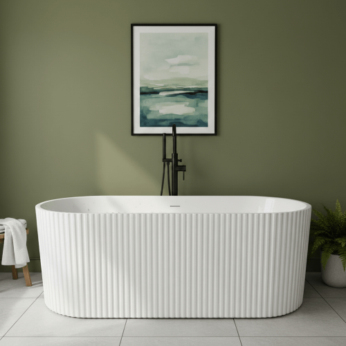 Fluted Modern Freestanding Bath 1700 x 750mm