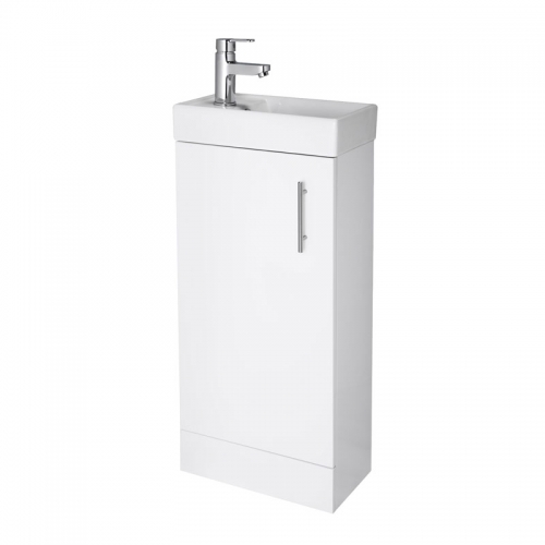 Harley 400mm Gloss White Floor Standing Unit