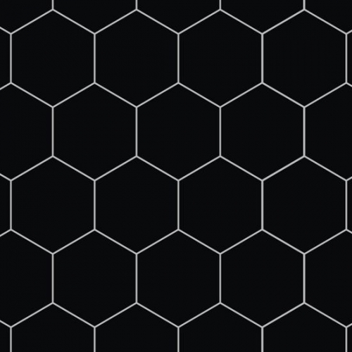 Fibo Urban - 2.4m x 0.6m Wall Panel - Black Silk (Hexagonal) - Pack Of 2
