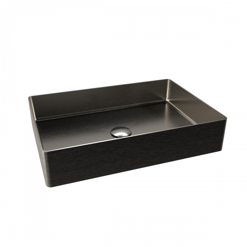 RAK Ingot Rectangular Countertop Basin Nickel