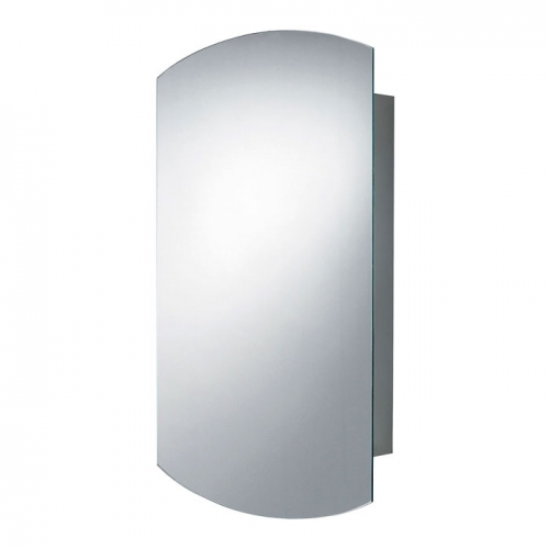 Curved Bathroom Mirror Cabinet With Shelf (w: 400 x h:650)
