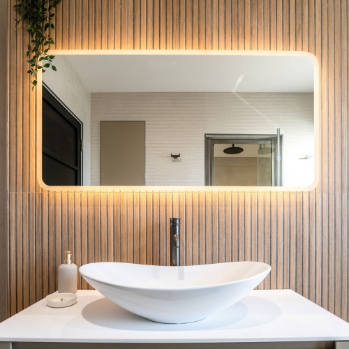 1200 x 600mm Bluetooth LED Mirror