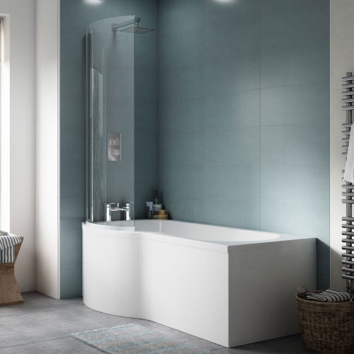 1700mm Left Hand P-Shaped Bath Bundle (Includes Bath, Screen & Front Panel) - PBATH1700LH