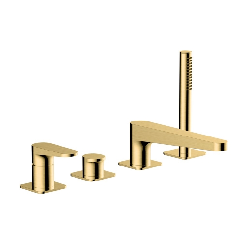 Rak Ischia 4 Hole Bath/Shower Mixer Gold