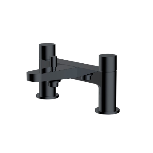 Rak Petit Round Deck Bath Shower Mixer Black