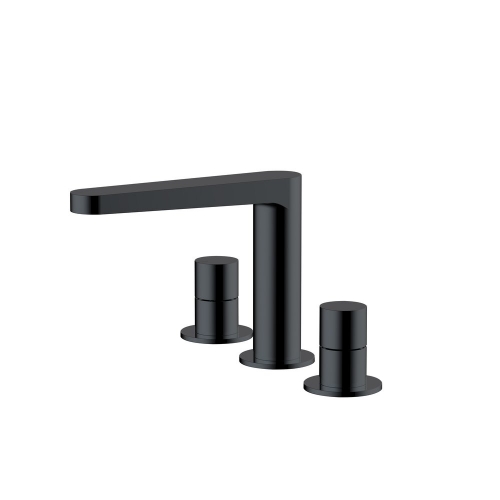 Rak Petit Round 3 Hole Basin Mixer Black