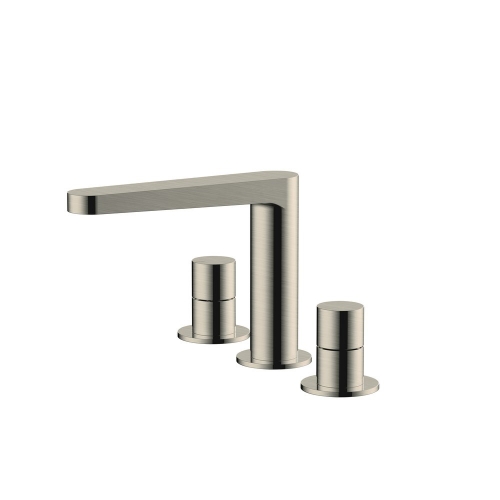Rak Petit Round 3 Hole Basin Mixer Nickel