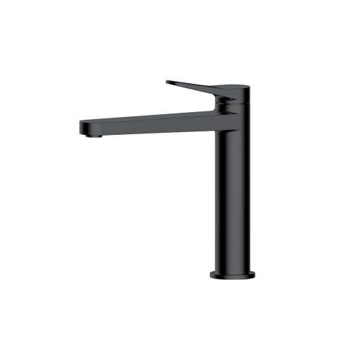 Rak Petit Round Mid Height Basin Mixer Black
