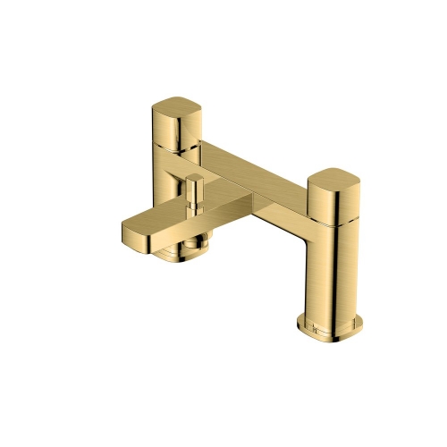 Rak Petit Square Bath Shower Mixer Gold