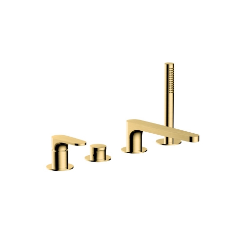 Rak Portofino 4TH Bath Shower Mixer Gold