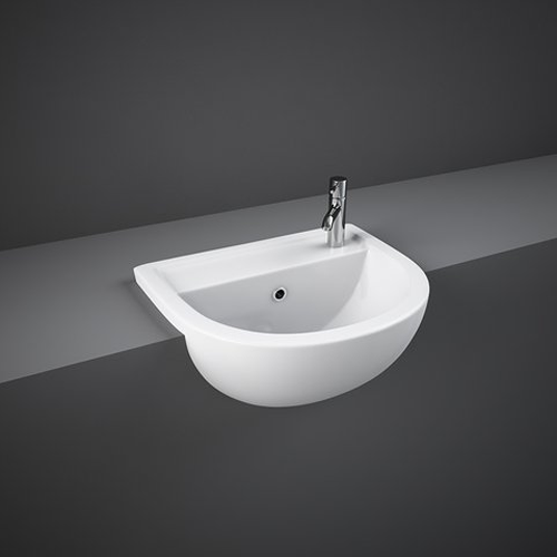 RAK Compact 45cm Semi Recessed Basin 1th RH