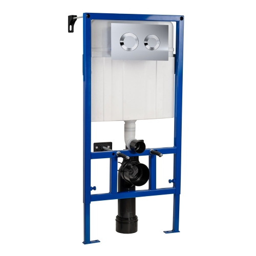 Dual Flush Concealed Cistern Frame with Round Plate-VXTY007R