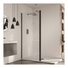 8mm Framed Wetroom Panel 800mm Including Black Or Brass Profile